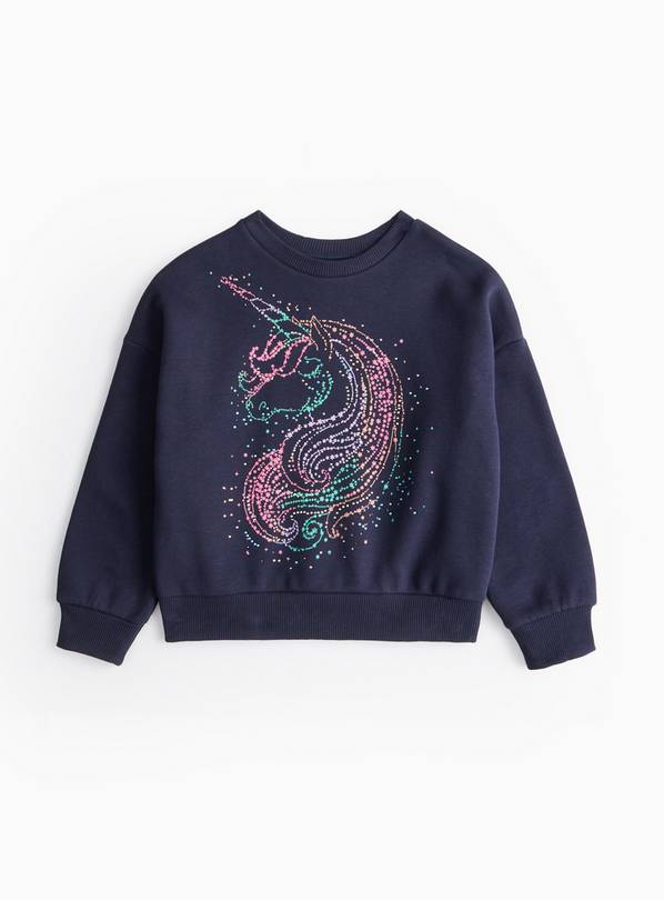 Navy Unicorn Sweatshirt 8 years