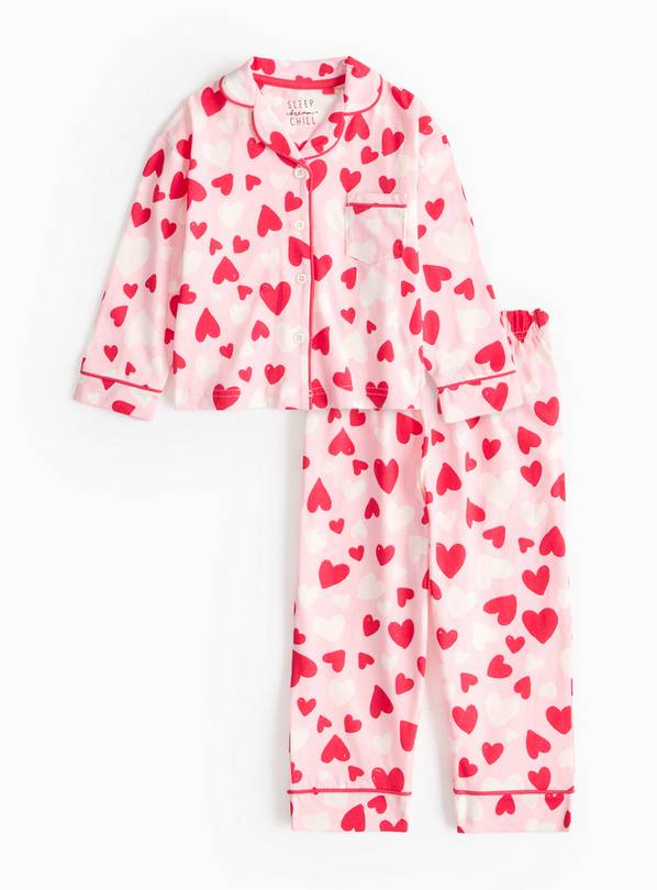 Mini Me Heart Print Traditional Pyjamas 1-2 years