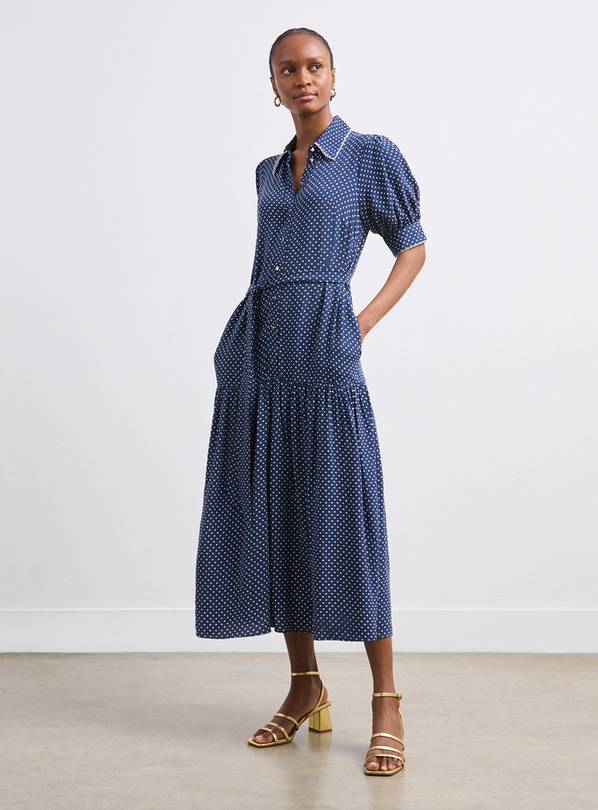 FINERY Michelle Dress Navy 24