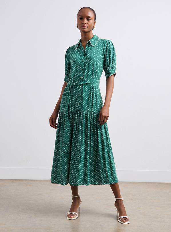 FINERY Michelle Dress Green 10