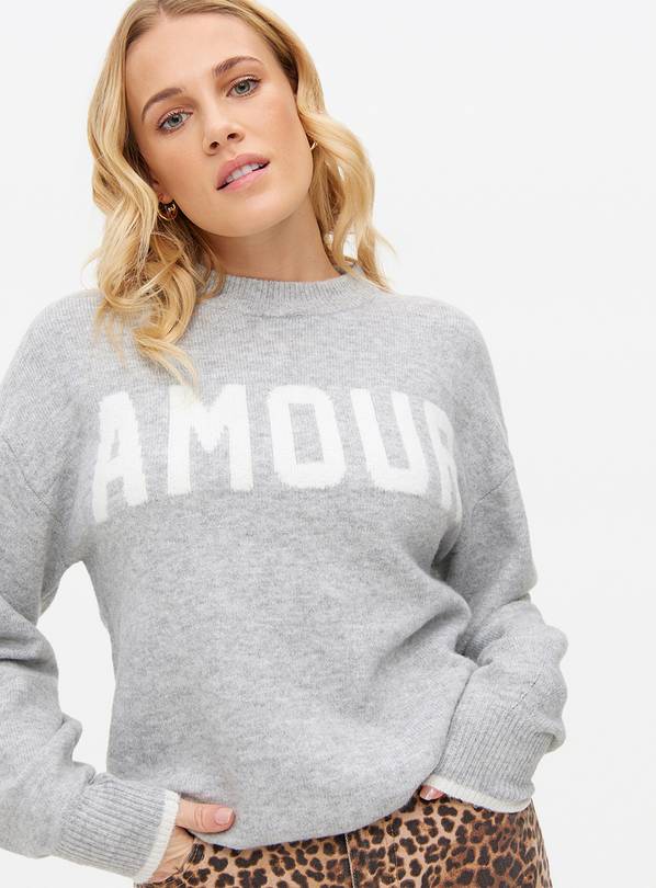 Grey Amour Knit Crew Jumper 20