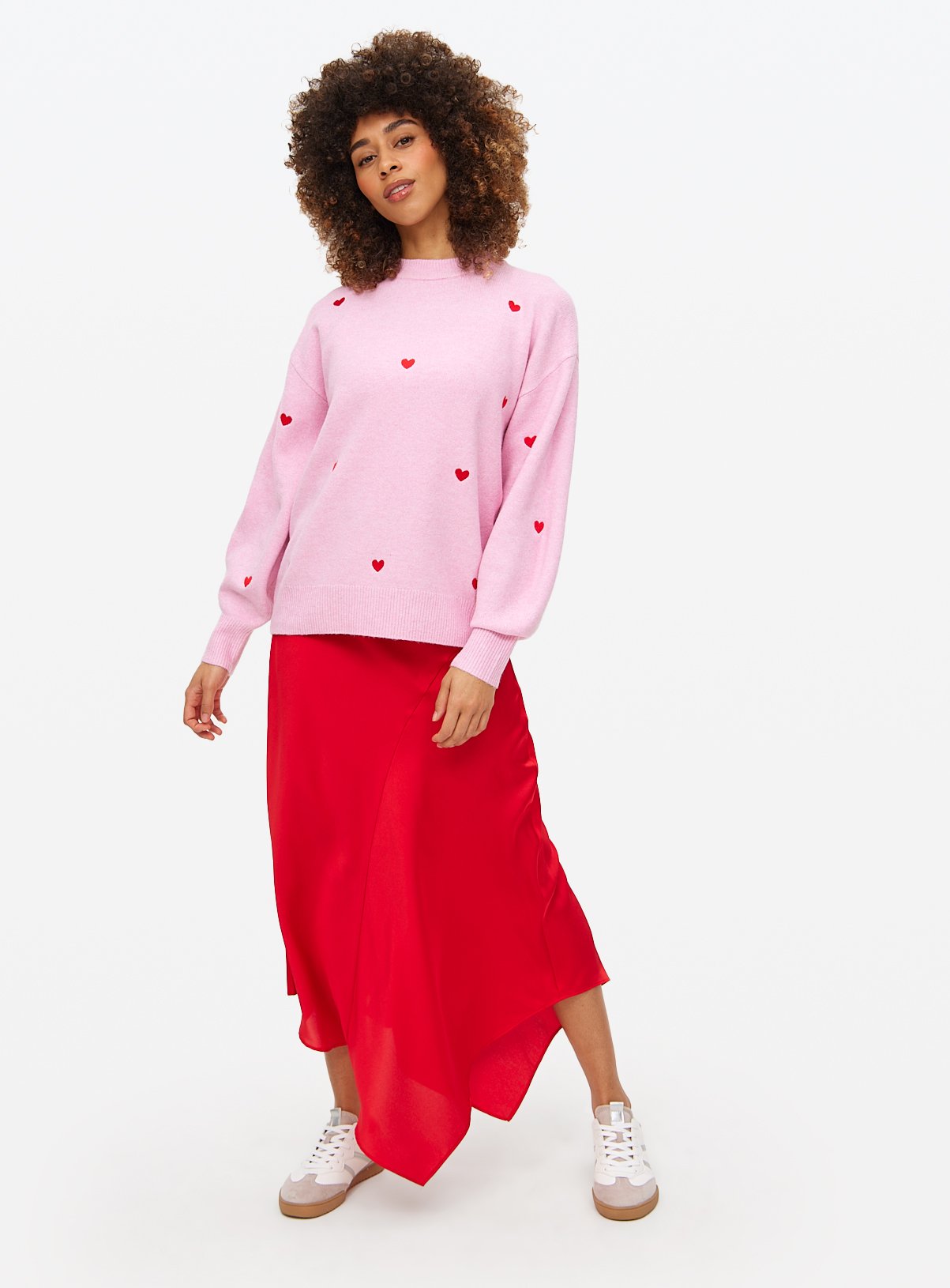 Pink Mini Heart Embroidered Crew Jumper 10 - Image 2 thumbnail