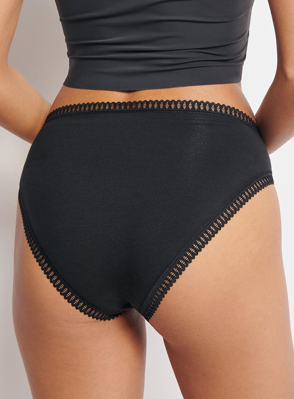 SLOGGI GO Crush High Leg Knickers 3 Pack Black & Blue XS - Image 3 thumbnail