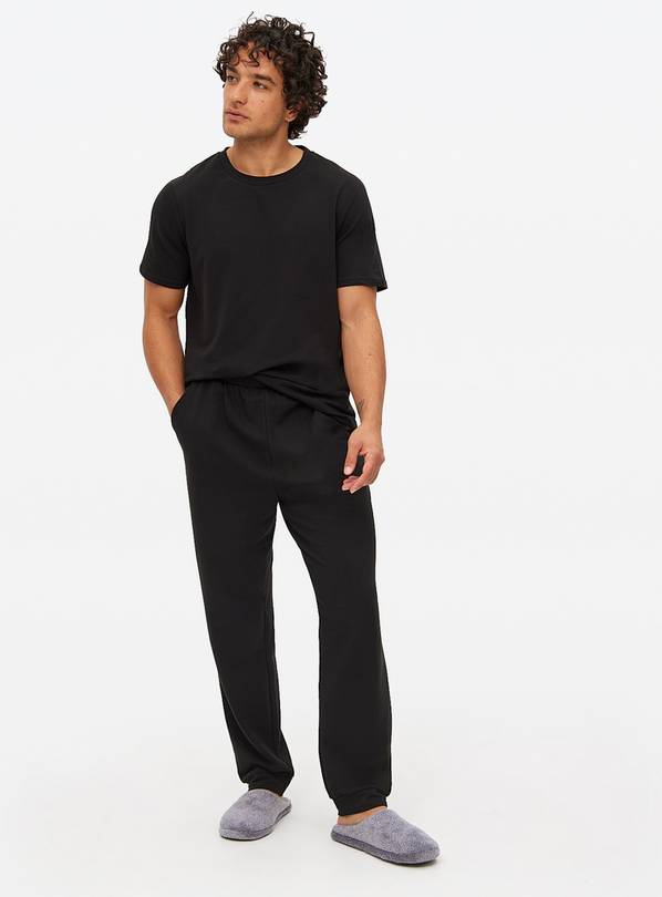 Black and Grey Marl Pyjama Bottoms 2 Pack M