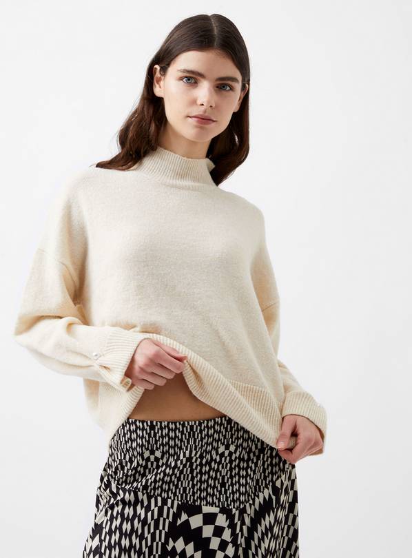 FRENCH CONNECTION Kezia Pearl Cuff Detail Jumper L