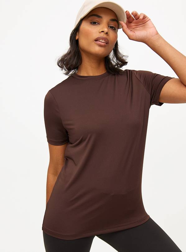 Buy Active Brown Panel Short Sleeve TShirt XXL null Tu