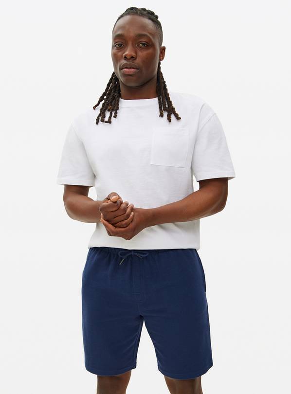 Navy Ottoman Pyjama Shorts S