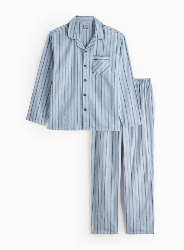 Traditional Blue Striped Pyjama Set M