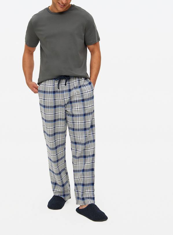 Premium Grey Check Pyjama Bottoms XL