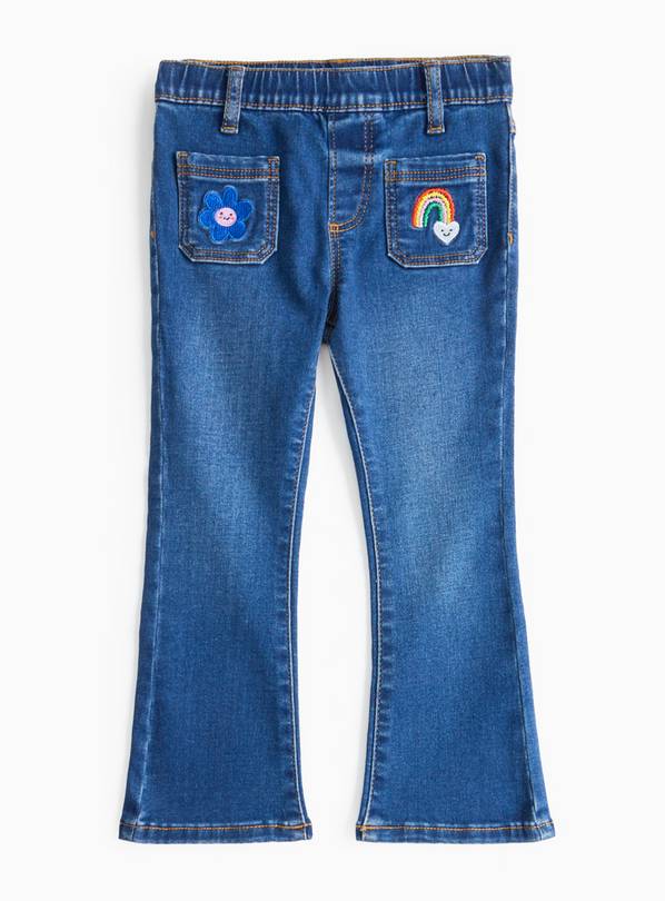 Badge Denim Flared Jeans 1-2 years