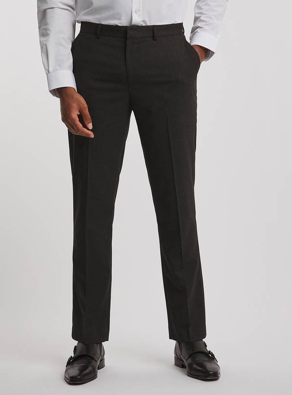 JACAMO Regular Fit Stretch Formal Trouser Charcoal 54R