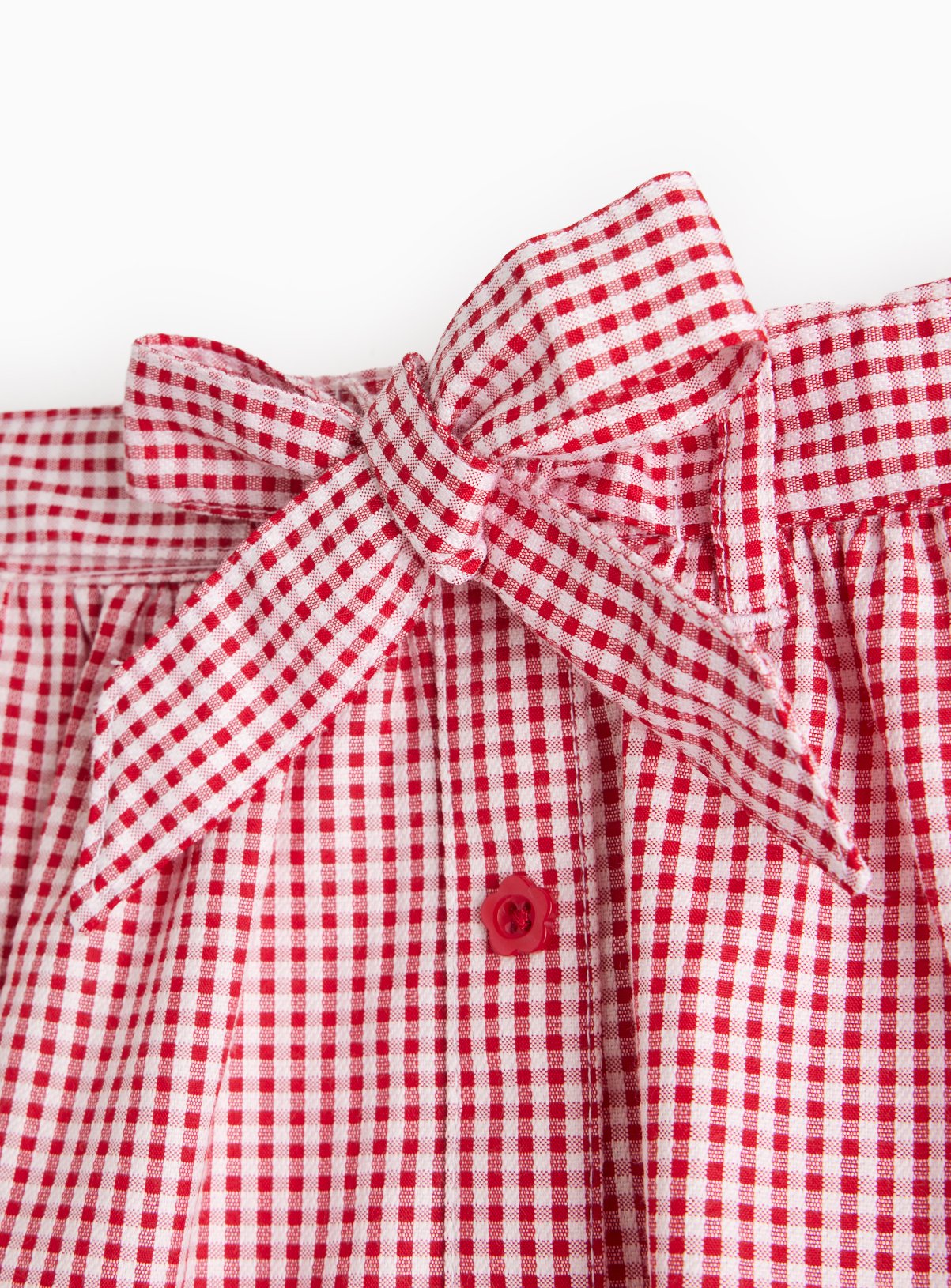 Red Gingham Cotton Blend Adjustable Waistband Skirt 2 Pack 11 years - Image 2 thumbnail