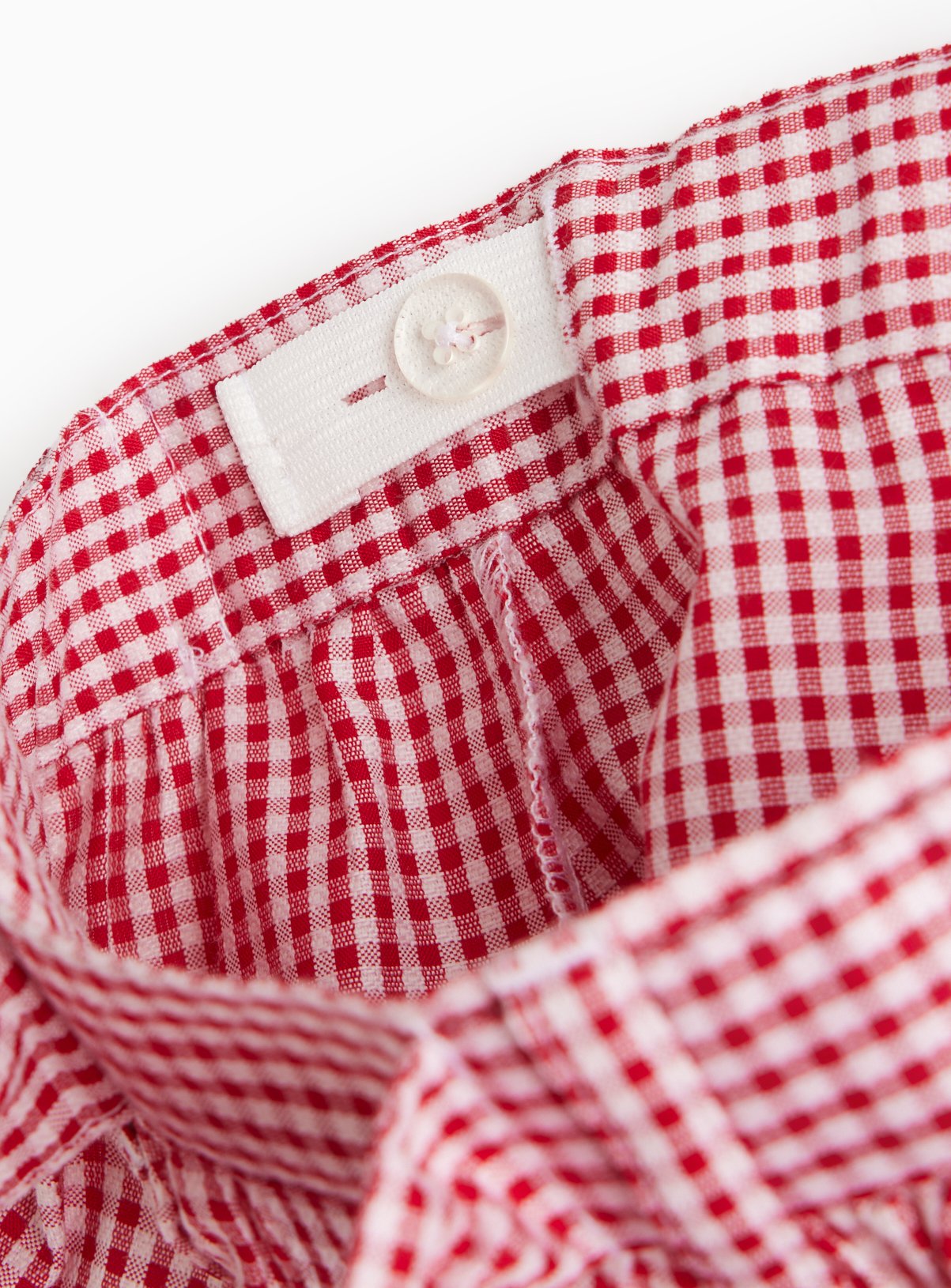 Red Gingham Cotton Blend Adjustable Waistband Skirt 2 Pack 11 years - Image 4 thumbnail