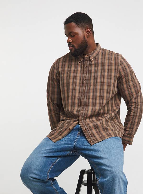 JACAMO Long Sleeve Button Checked Shirt 3XL