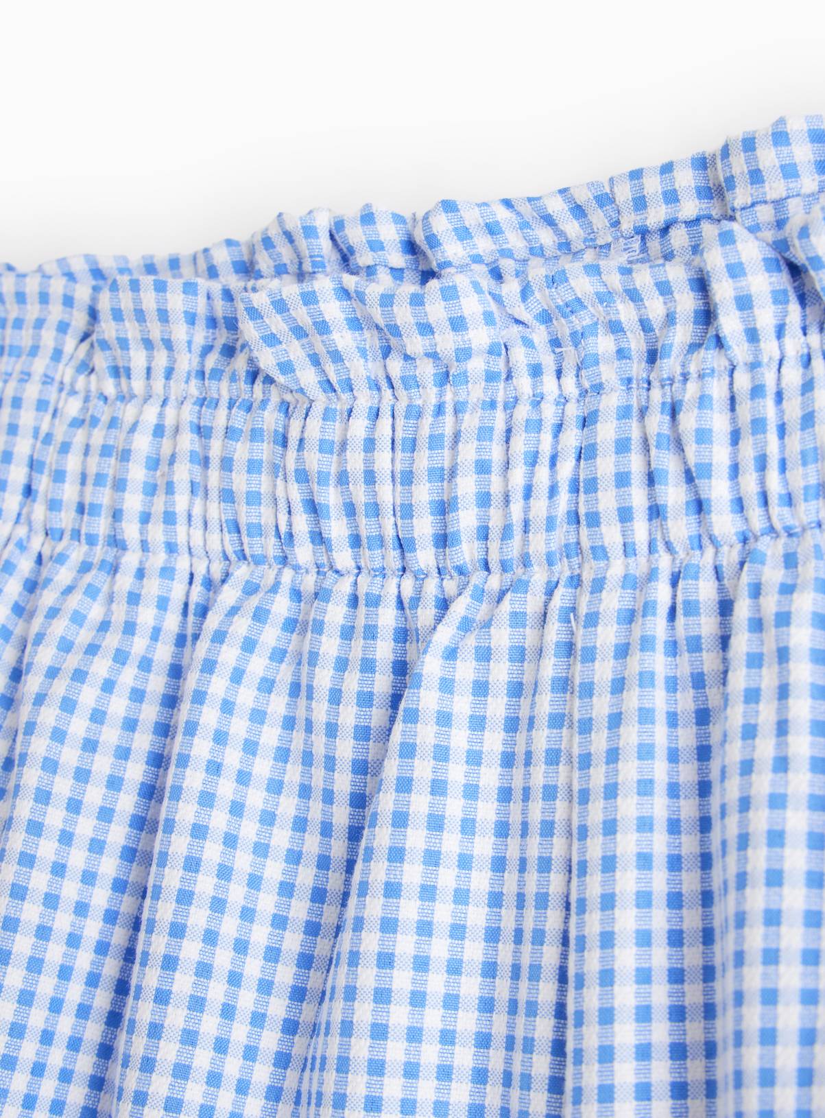 Blue Gingham Cotton Blend Shorts 2 Pack 11 years - Image 3