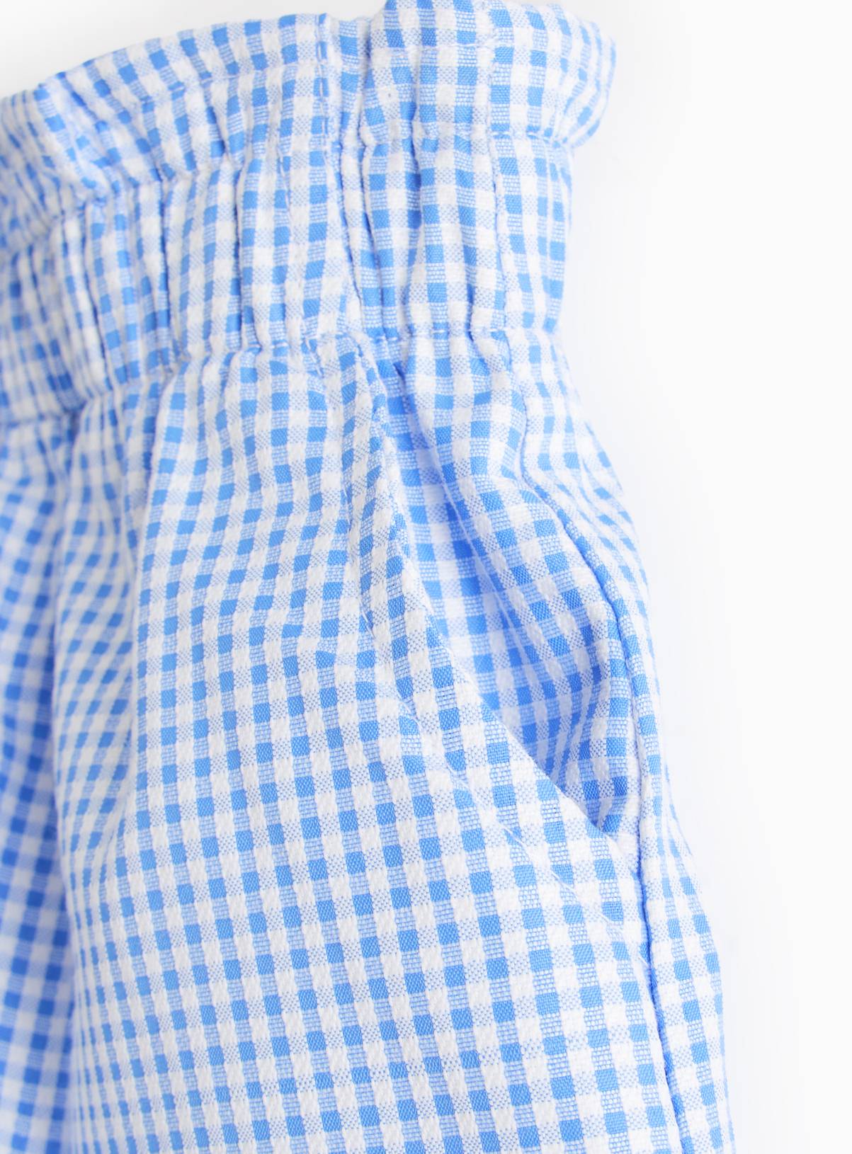 Blue Gingham Cotton Blend Shorts 2 Pack 11 years - Image 4