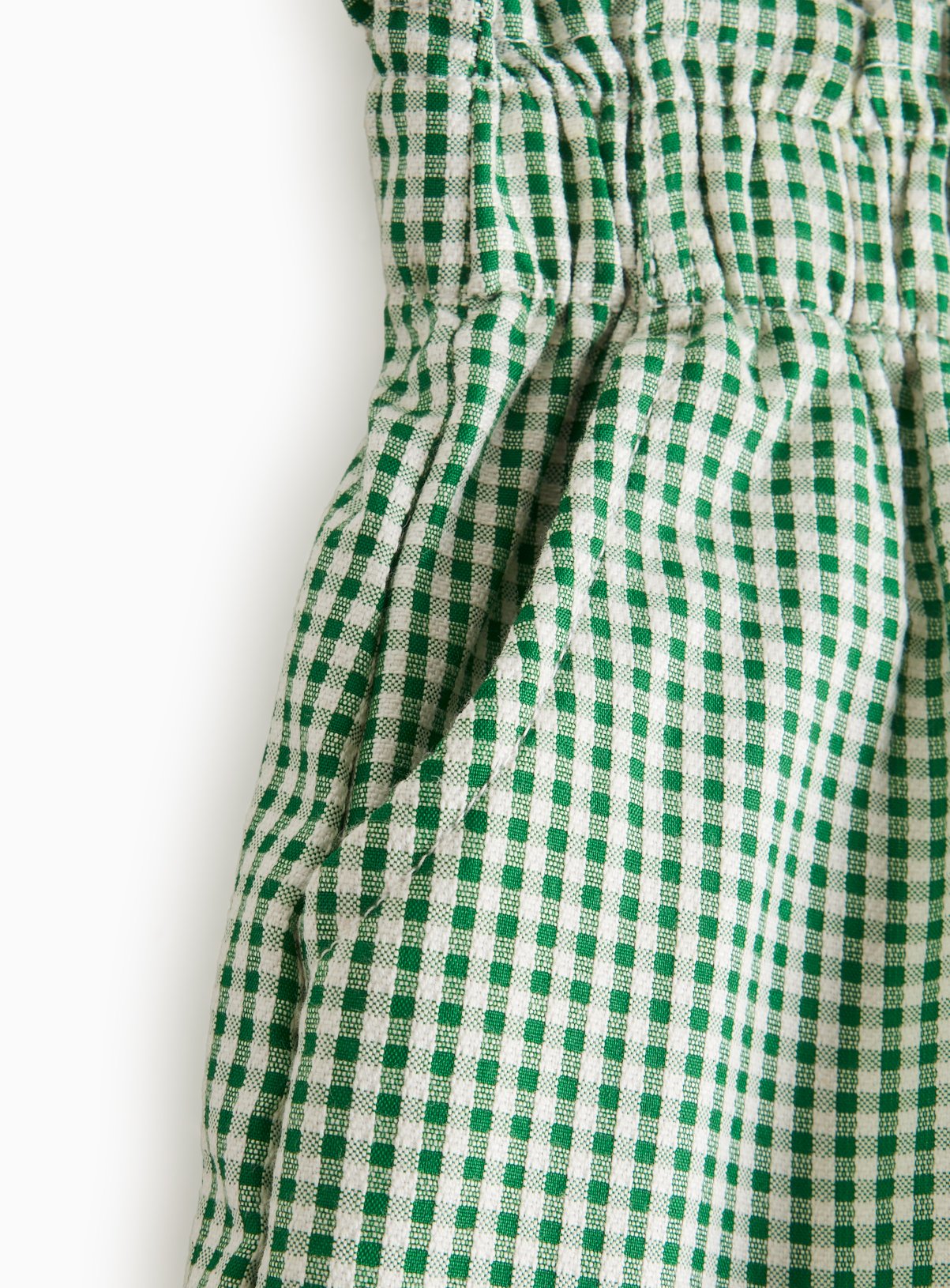 2 Pack Green Gingham Shorts 11 years - Image 2 thumbnail