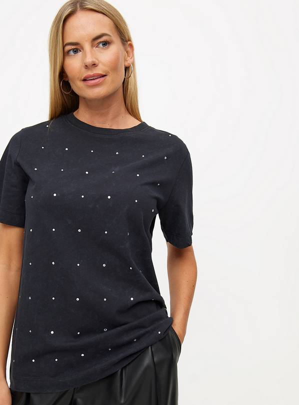 Dark Grey Studded T-Shirt 16