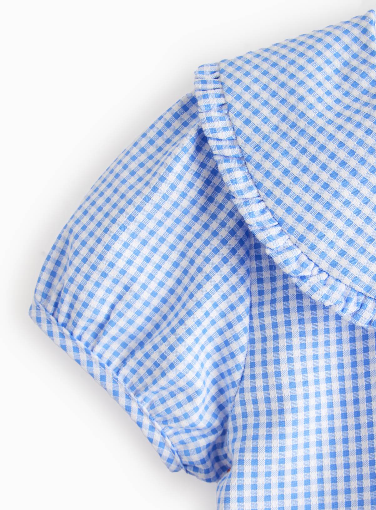 2 Pack Blue Gingham Blouse 11 years - Image 3