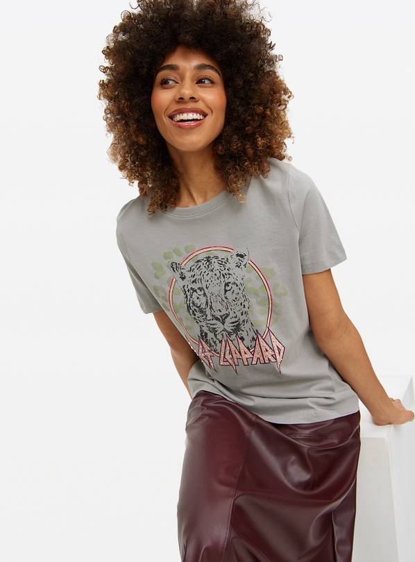 Def Leppard Light Khaki Graphic T-Shirt 18
