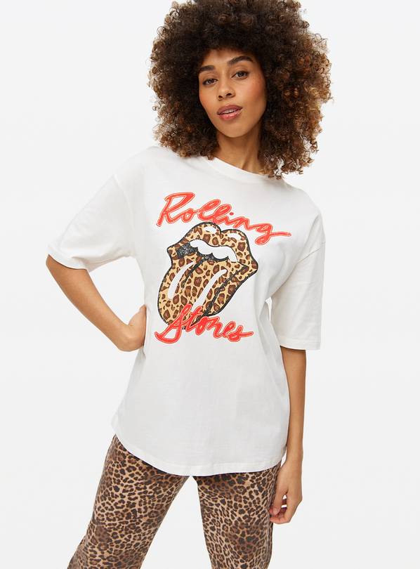 Rolling Stones Graphic Leopard Oversized T-Shirt 12