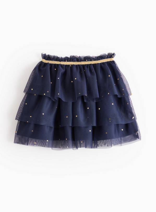 Navy Star Detail Tiered Tutu Skirt 2-3 years