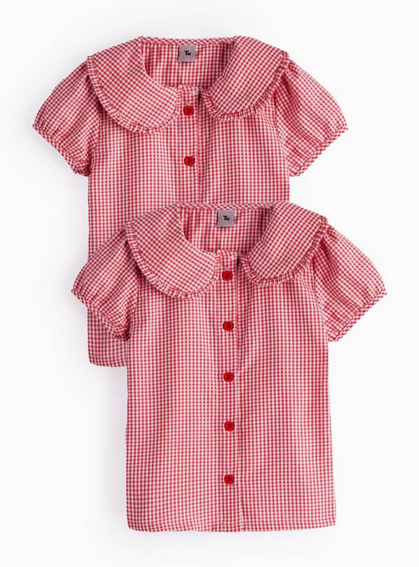 2 Pack Red Gingham Blouse 4 years