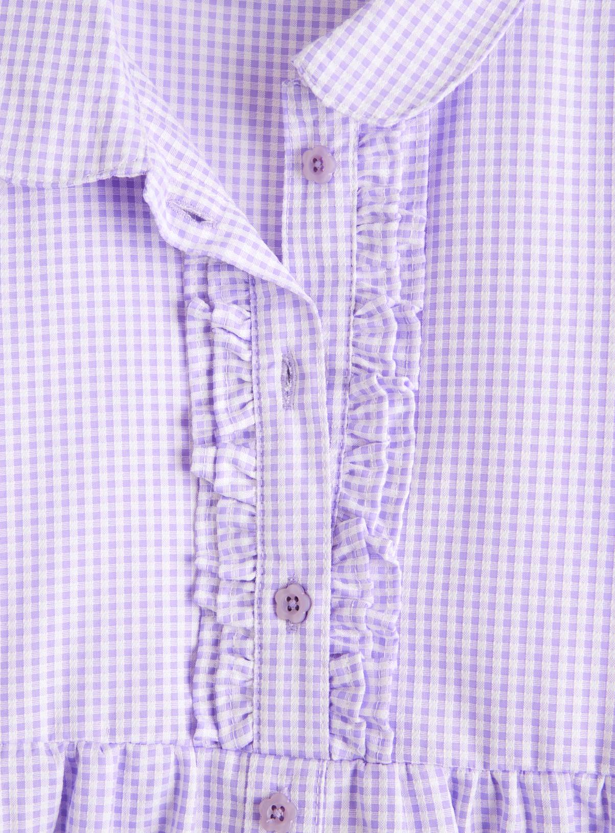 Lilac Gingham Back Bow Generous Fit Dress 2 Pack 5 years - Image 3