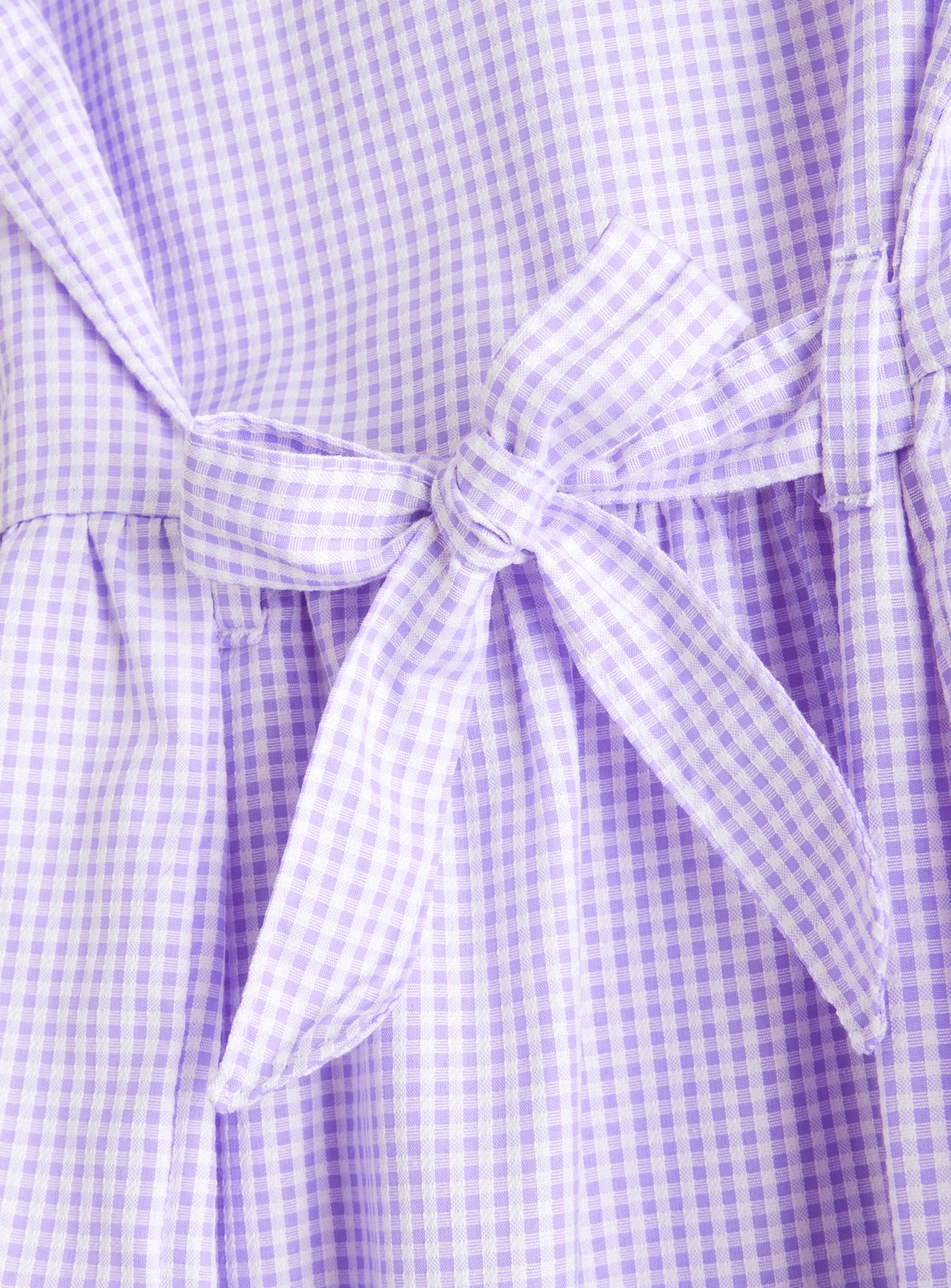 Lilac Gingham Back Bow Generous Fit Dress 2 Pack 5 years - Image 4 thumbnail