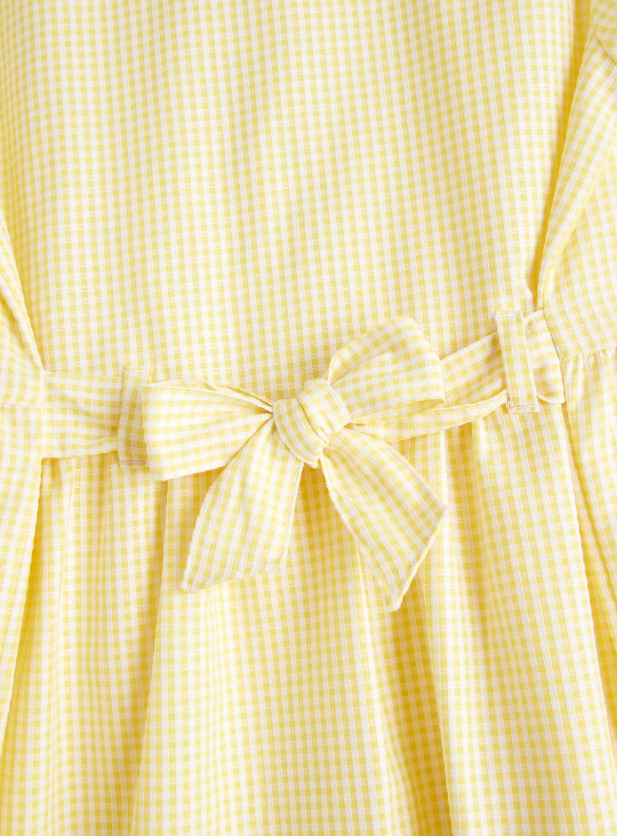 2 Pack Classic Yellow Back Bow Gingham Dress Generous Fit 13 years - Image 3 thumbnail