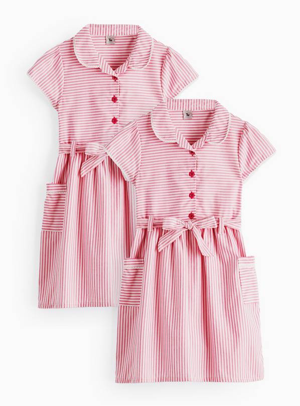 2 Pack Red Stripe Dress 6 years