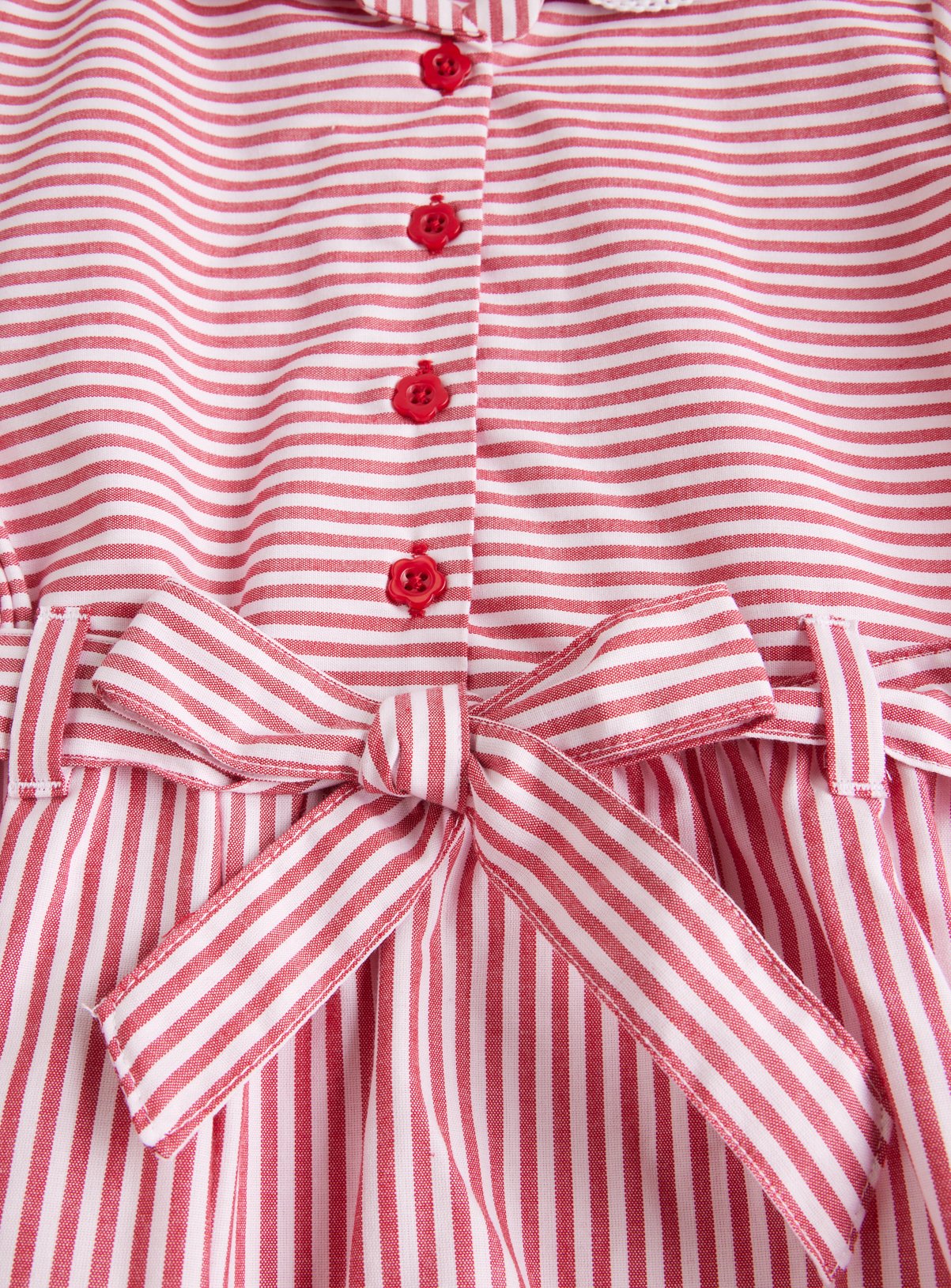 Red Stripe Cotton Blend Dress 2 Pack 11 years - Image 2 thumbnail