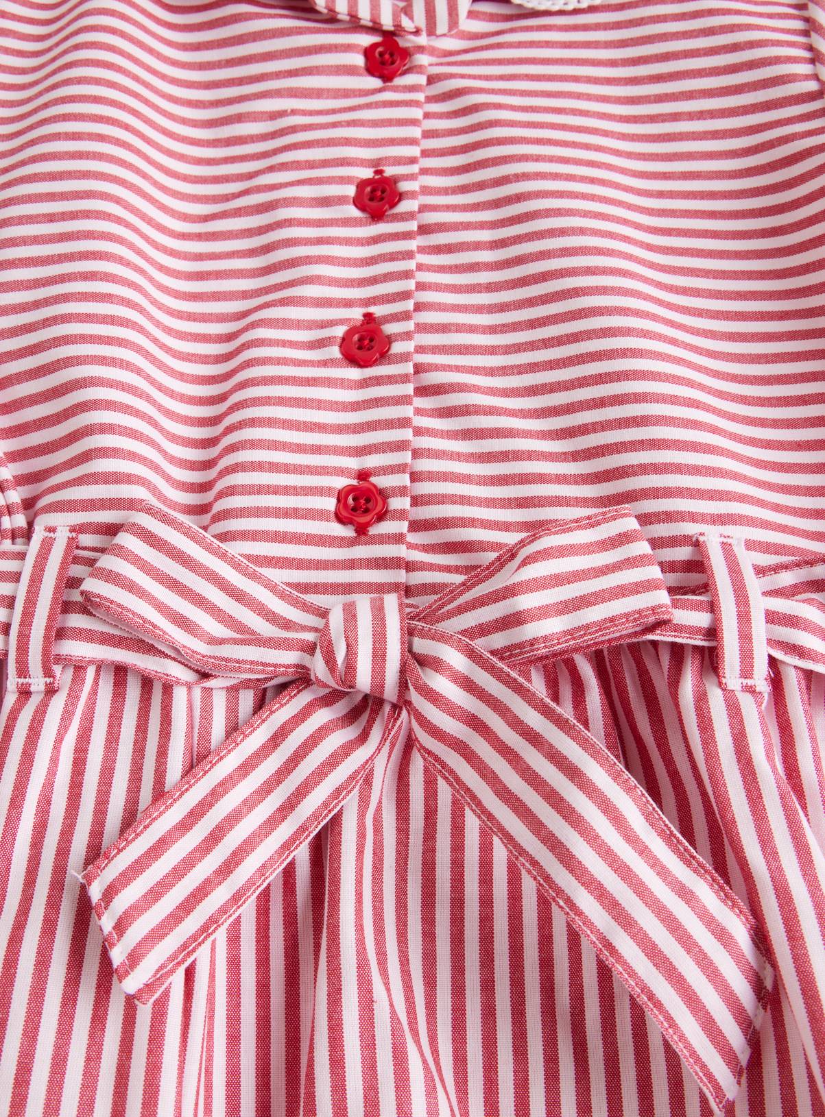 Red Stripe Cotton Blend Dress 2 Pack 11 years - Image 2