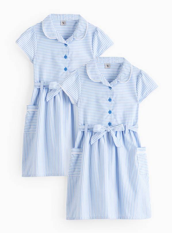 2 Pack Blue Stripe Dress 5 years
