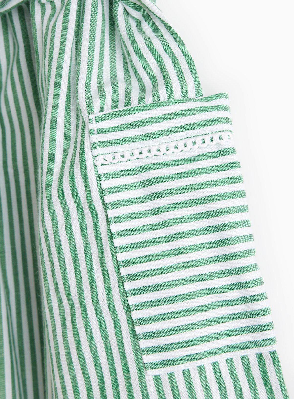 Green Stripe Cotton Blend Dress 2 Pack 11 years - Image 4 thumbnail