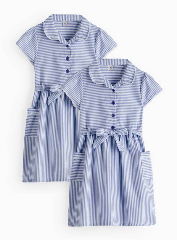 2 Pack Navy Stripe Dress 6 years