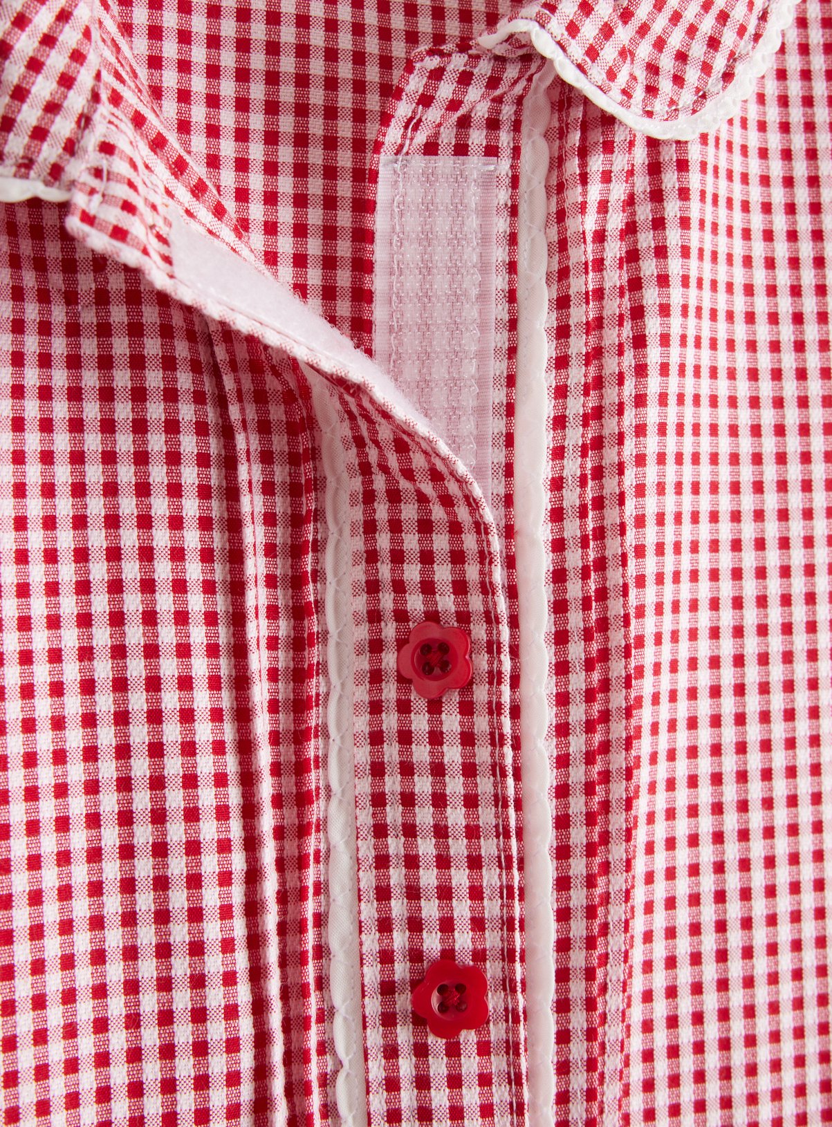 Red Gingham Cotton Blend Back Bow Dress 2 Pack 11 years - Image 2 thumbnail