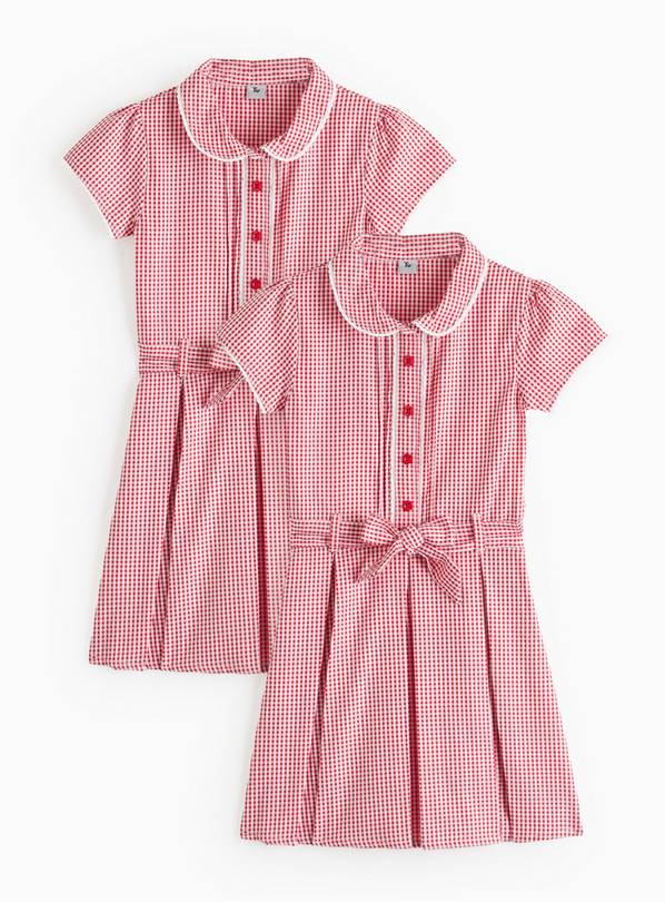2 Pack Classic Red 'Dress with Ease' Gingham Dress 3 years