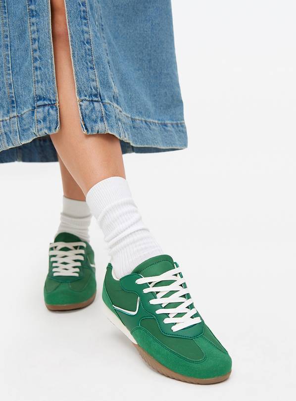 Green Jogger Retro Style Trainers 3