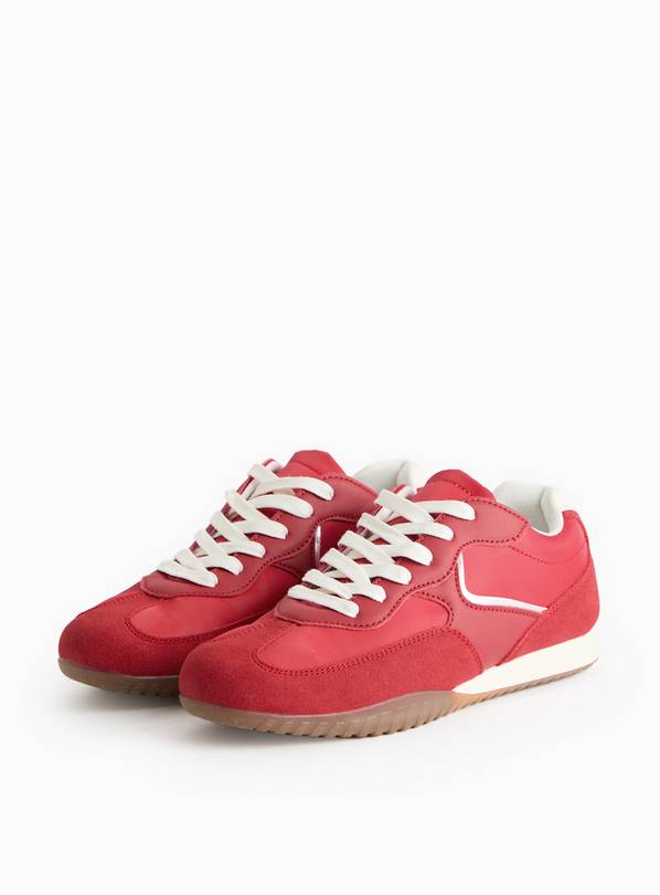 Red Jogger Retro Style Trainers  5