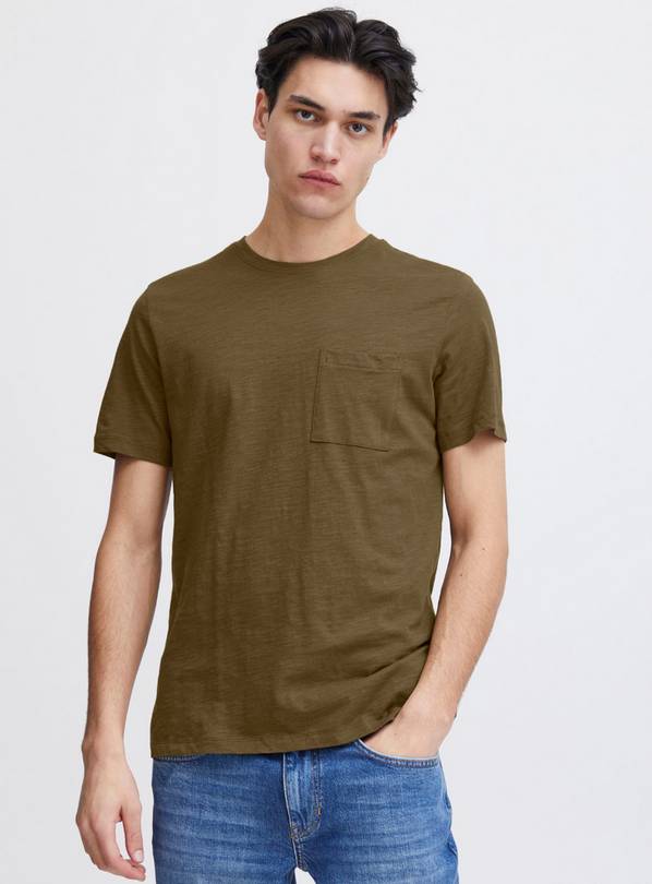 CASUAL FRIDAY CFTHOR Olive Slub Yarn Pocket Tee XL