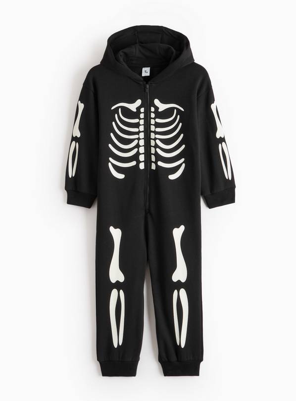 Halloween Glow In The Dark Skeleton Printed All-In-One 1-2 years