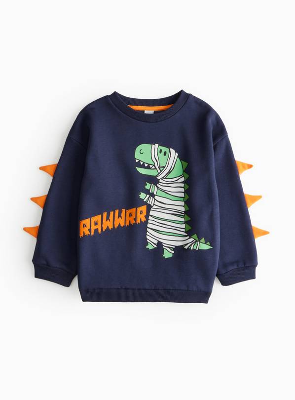 Navy Dinosaur Rawwrr Sweatshirt 6-7 years