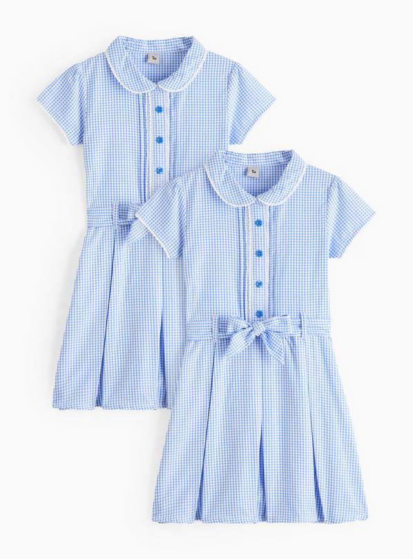 2 Pack Classic Blue 'Dress with Ease' Gingham Dress 4 years