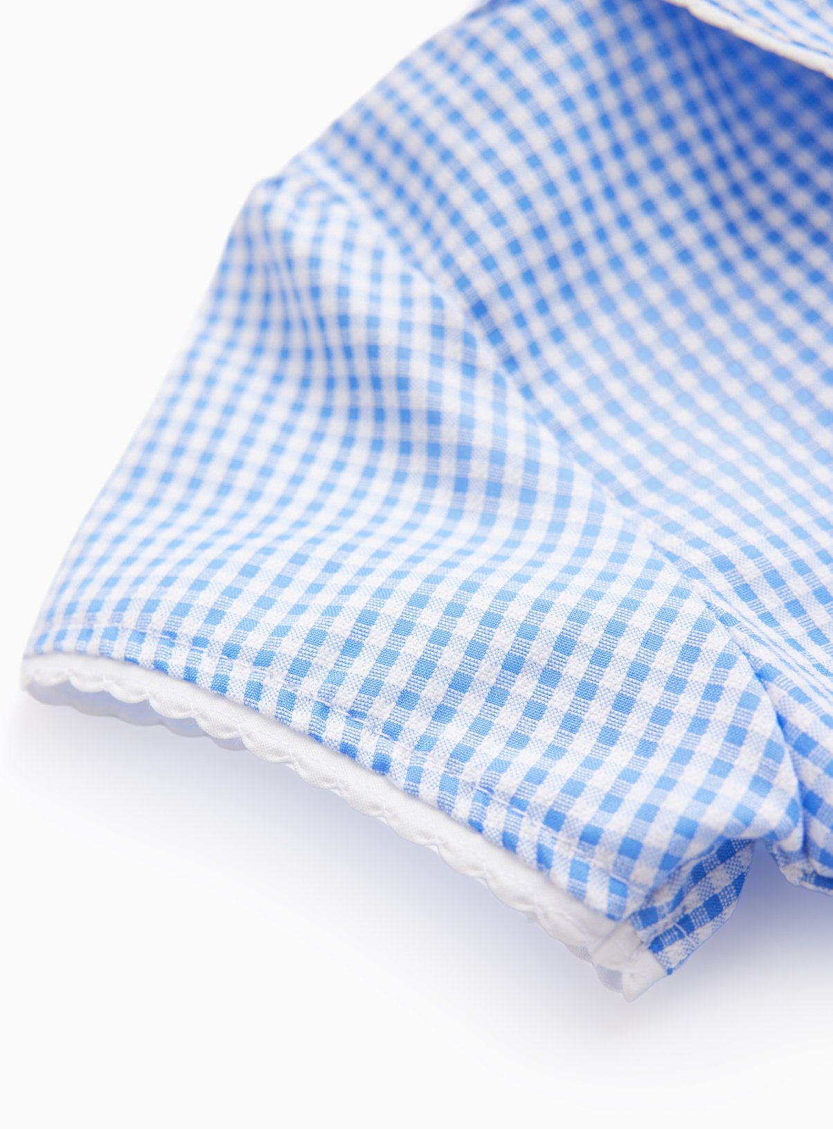 Blue Gingham Cotton Blend Short Sleeve Dress 2 Pack 10 years - Image 3 thumbnail
