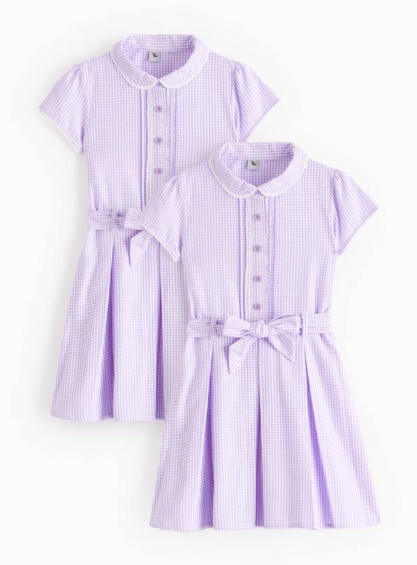 2 Pack Classic Lilac 'Dress with Ease' Gingham Dress 4 years