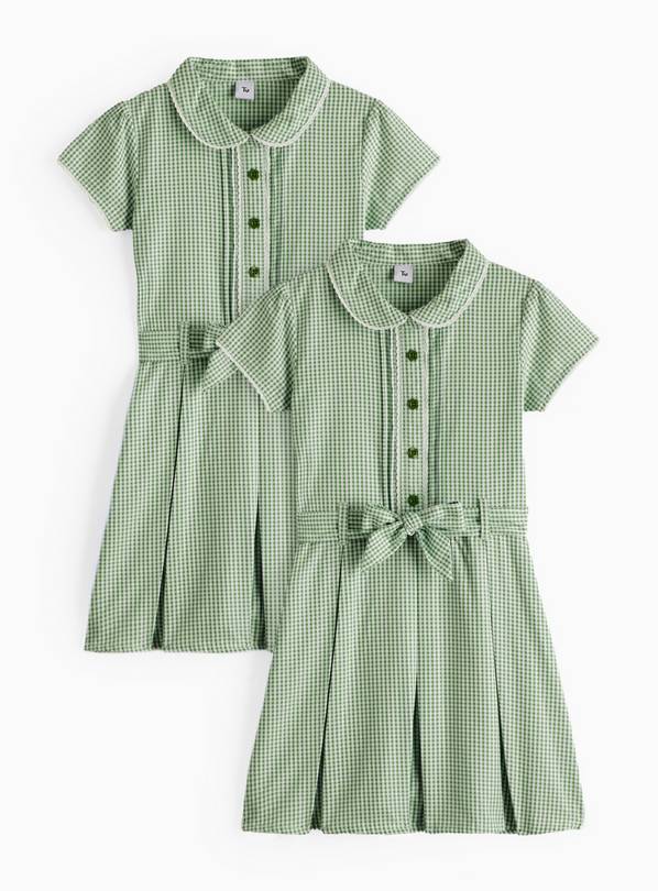2 Pack Classic Green 'Dress with Ease' Gingham Dress 5 years