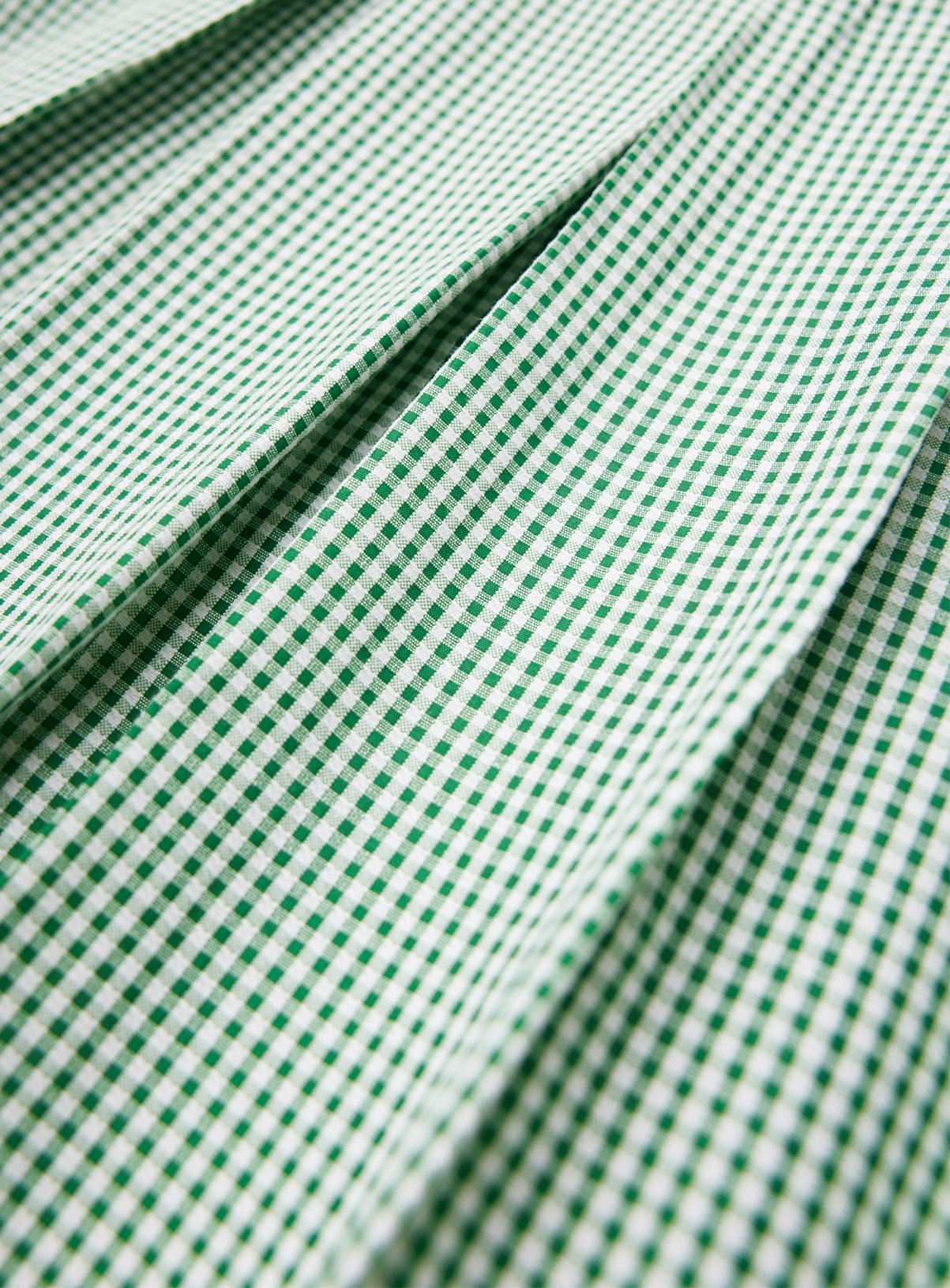 Green Gingham Cotton Blend Back Bow Dress 2 Pack 7 years - Image 4 thumbnail