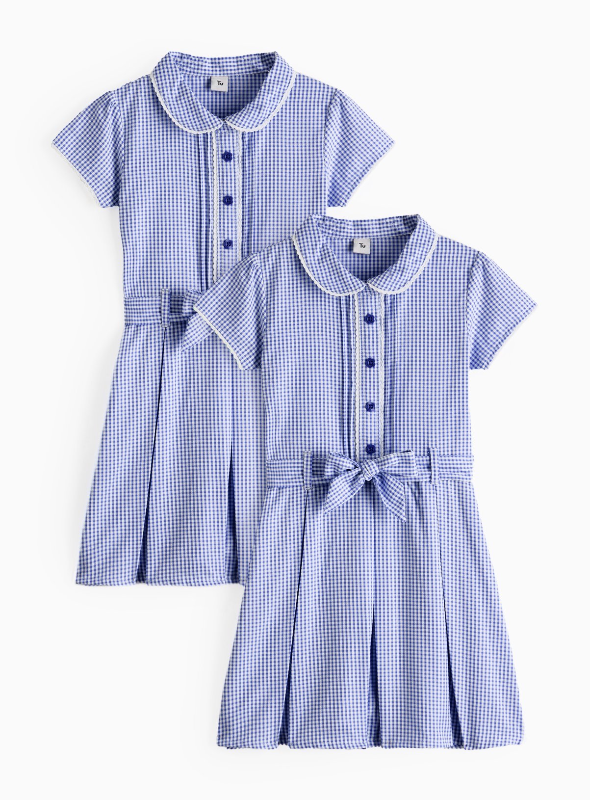 Navy 2 Pack Classic Navy 'Dress with Ease' Gingham Dress - Tu by Sainsbury's