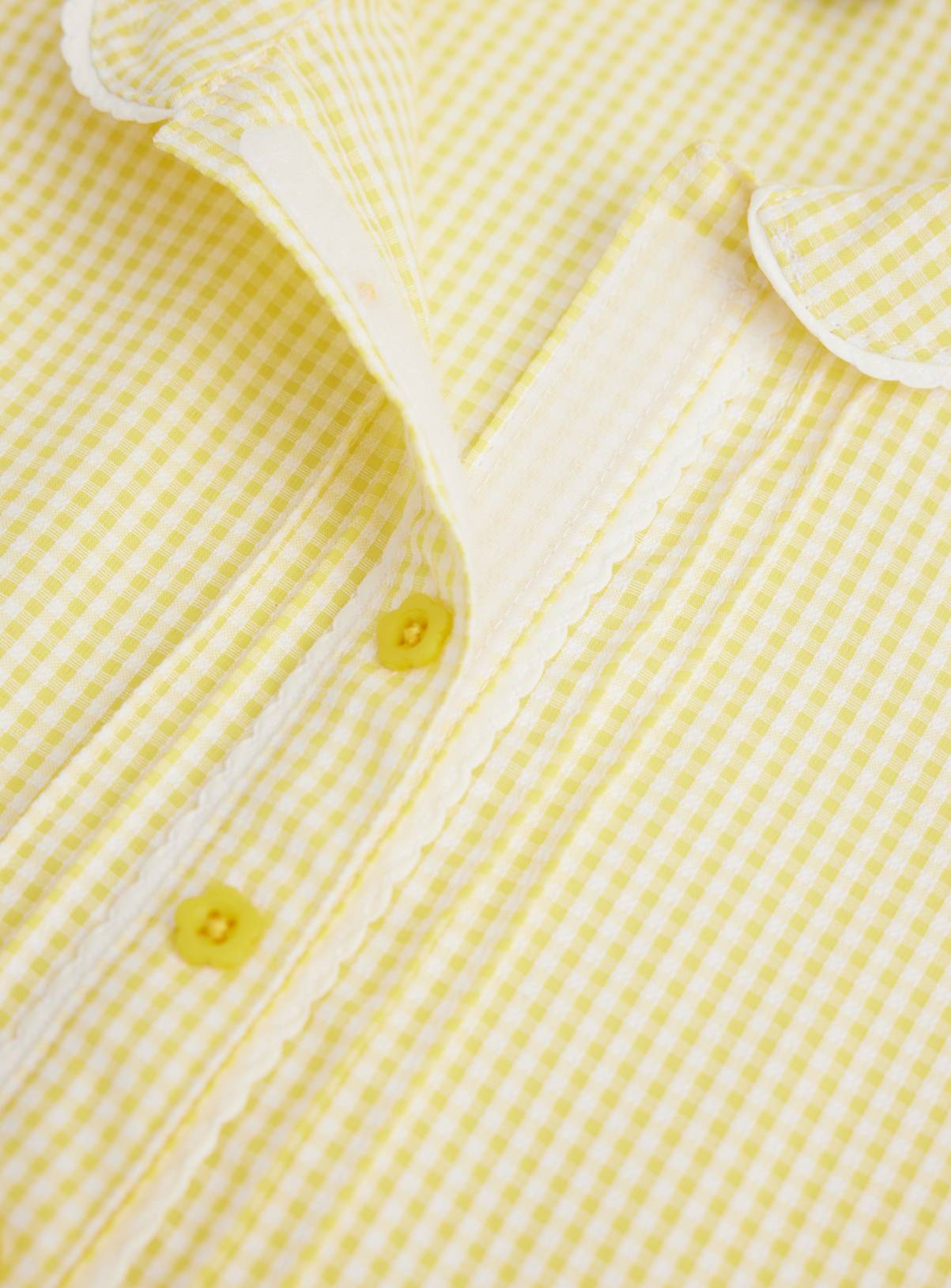 Yellow Gingham Cotton Blend Easy Fit Dress 2 Pack 11 years - Image 2